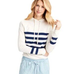 Vineyard Vines striped cashmere wool blend hoodie sweater M